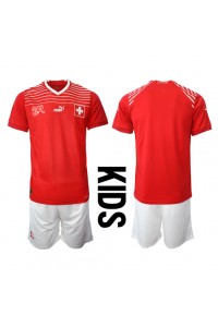 Zwitserland Babytruitje Thuis tenue Kind WK 2022 Korte Mouw (+ Korte broeken)